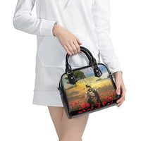 New Zealand ANZAC Day Shoulder Handbag The Ode Remembrance And Poppy