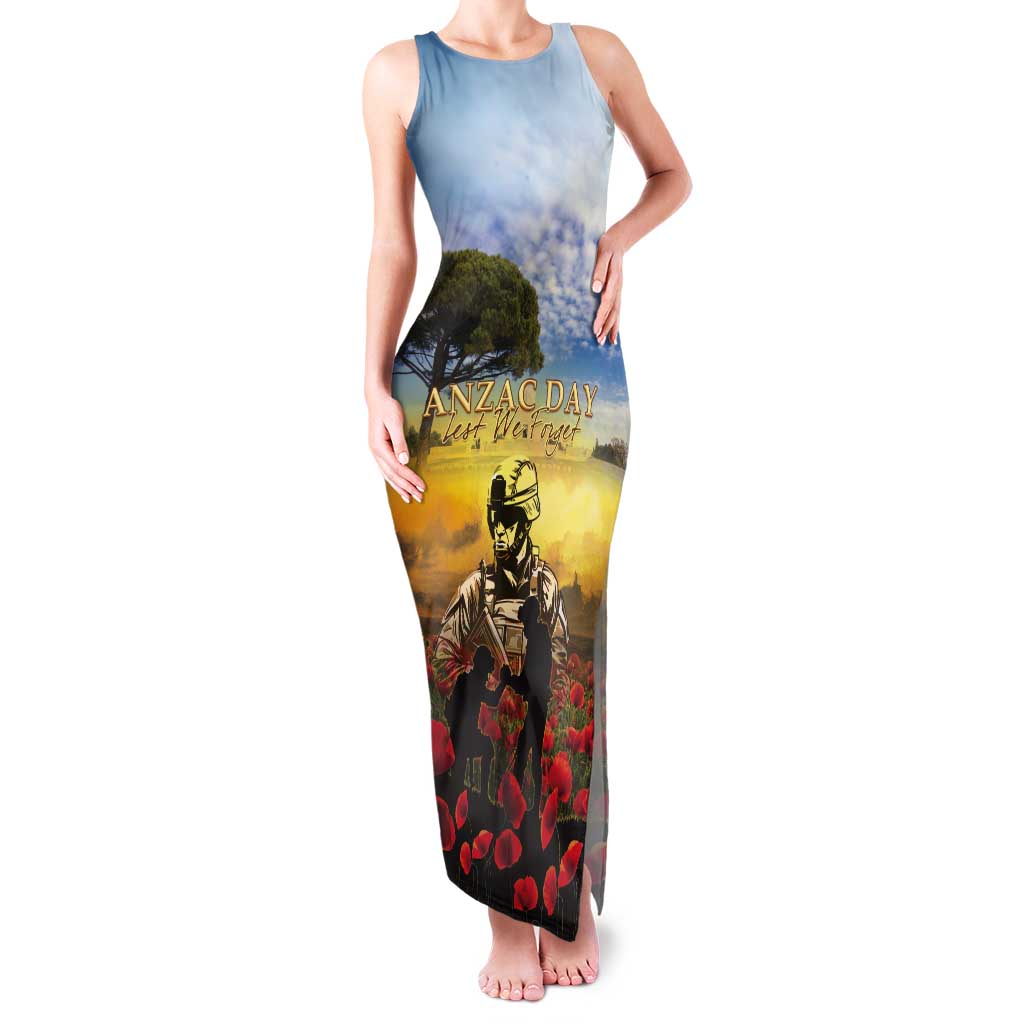 New Zealand ANZAC Day Tank Maxi Dress The Ode Remembrance And Poppy