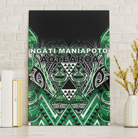 Aotearoa Ngati Maniapoto Canvas Wall Art Maori Tribal Green Paua Shell Pattern DT05 Without Frame Green - Polynesian Pride