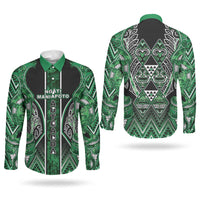 Aotearoa Ngati Maniapoto Couples Matching Short Sleeve Bodycon Dress and Long Sleeve Button Shirt Maori Tribal Green Paua Shell Pattern DT05 - Polynesian Pride