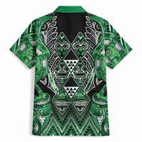 Aotearoa Ngati Maniapoto Hawaiian Shirt Maori Tribal Green Paua Shell Pattern DT05 - Polynesian Pride