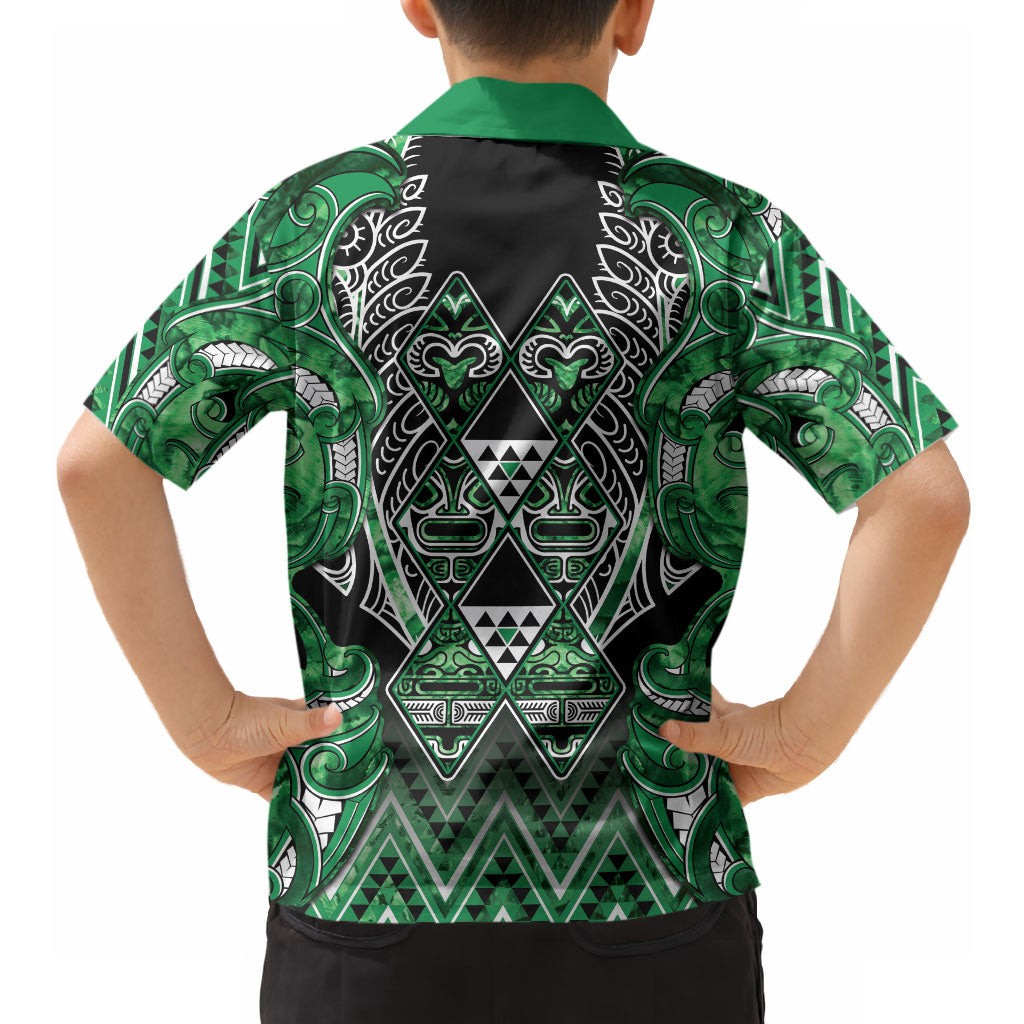 Aotearoa Ngati Maniapoto Hawaiian Shirt Maori Tribal Green Paua Shell Pattern DT05 - Polynesian Pride