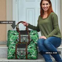 Aotearoa Ngati Maniapoto Travel Bag Maori Tribal Green Paua Shell Pattern DT05 - Polynesian Pride