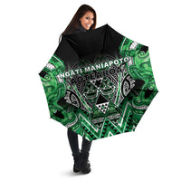 Aotearoa Ngati Maniapoto Umbrella Maori Tribal Green Paua Shell Pattern DT05 - Polynesian Pride