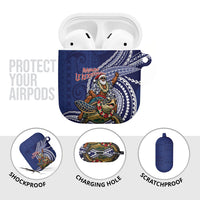 Samoa Christmas AirPods Case Santa Riding Sea Turtle DT05 - Polynesian Pride