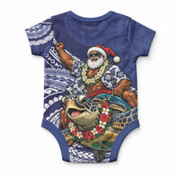 Samoa Christmas Baby Onesie Santa Riding Sea Turtle DT05 - Polynesian Pride