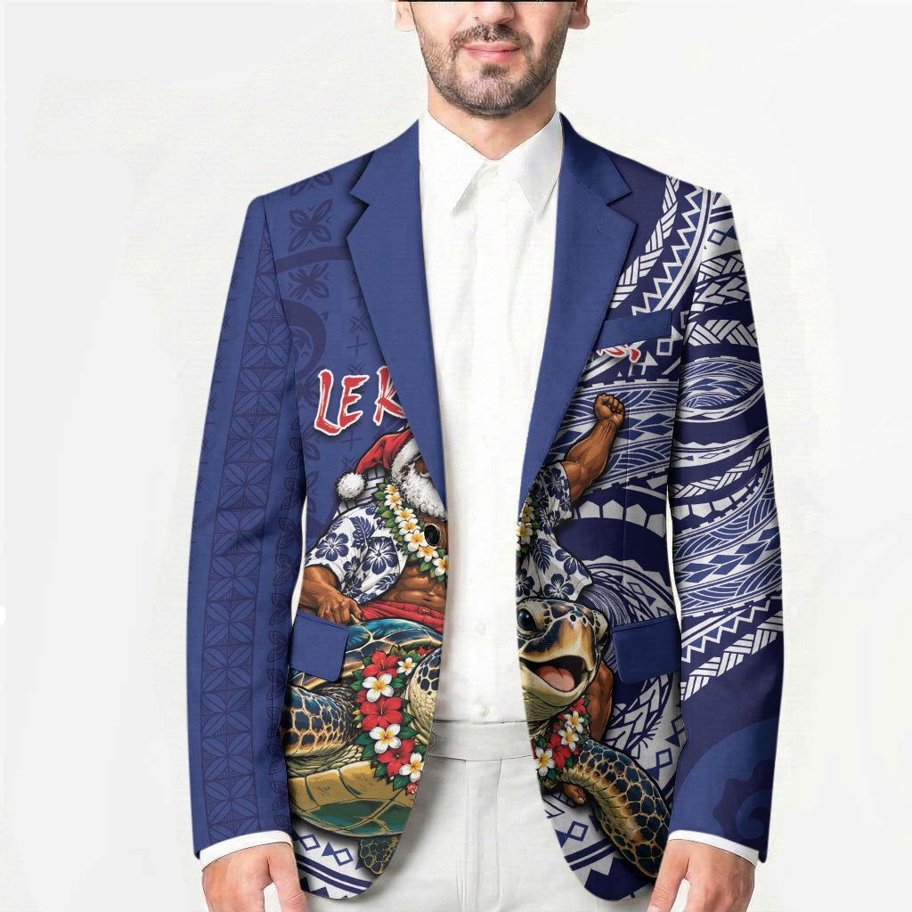 Samoa Christmas Blazer Santa Riding Sea Turtle DT05 - Polynesian Pride