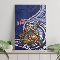 Samoa Christmas Canvas Wall Art Santa Riding Sea Turtle DT05 - Polynesian Pride