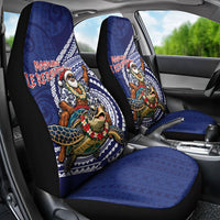 Samoa Christmas Car Seat Cover Santa Riding Sea Turtle DT05 - Polynesian Pride