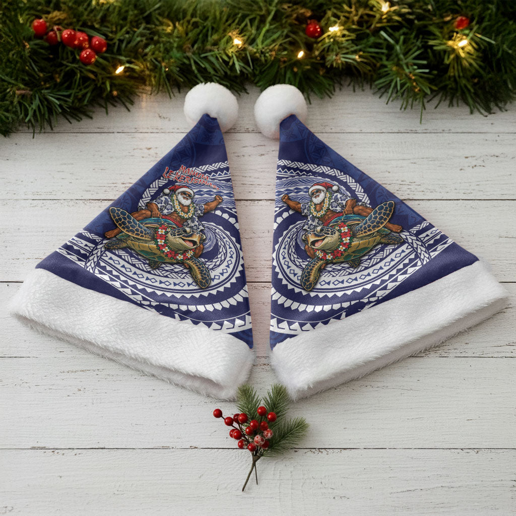 Samoa Christmas Santa Hat Santa Riding Sea Turtle DT05 - Polynesian Pride