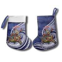 Samoa Christmas Stocking Santa Riding Sea Turtle DT05 - Polynesian Pride