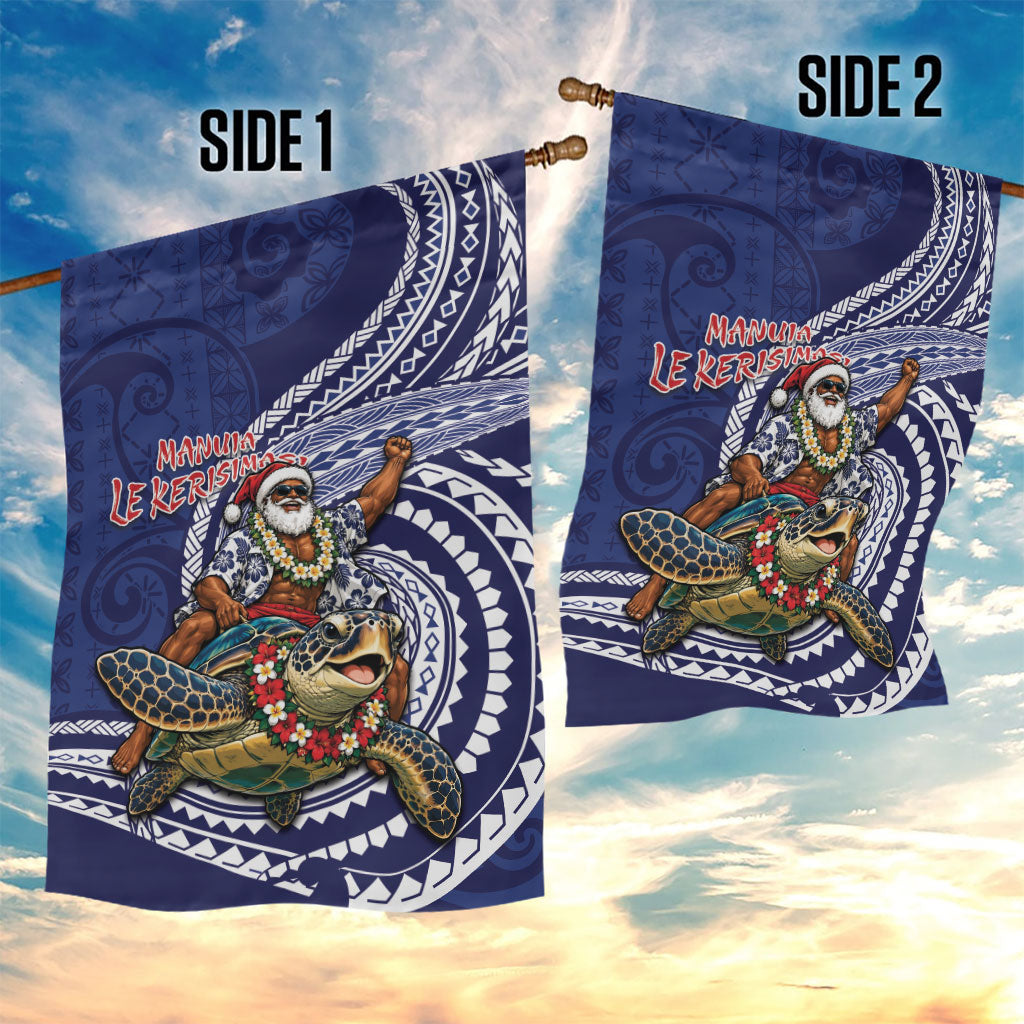 Samoa Christmas Garden Flag Santa Riding Sea Turtle DT05 - Polynesian Pride