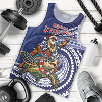 Samoa Christmas Men Tank Top Santa Riding Sea Turtle DT05 - Polynesian Pride