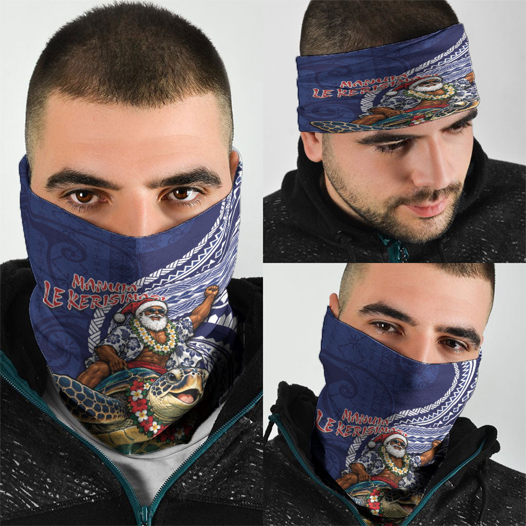 Samoa Christmas Neck Gaiter Santa Riding Sea Turtle DT05 - Polynesian Pride
