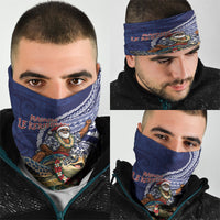 Samoa Christmas Neck Gaiter Santa Riding Sea Turtle DT05 - Polynesian Pride