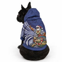 Samoa Christmas Pet Hoodie Santa Riding Sea Turtle DT05 - Polynesian Pride