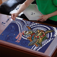 Samoa Christmas Puzzle Santa Riding Sea Turtle DT05 - Polynesian Pride