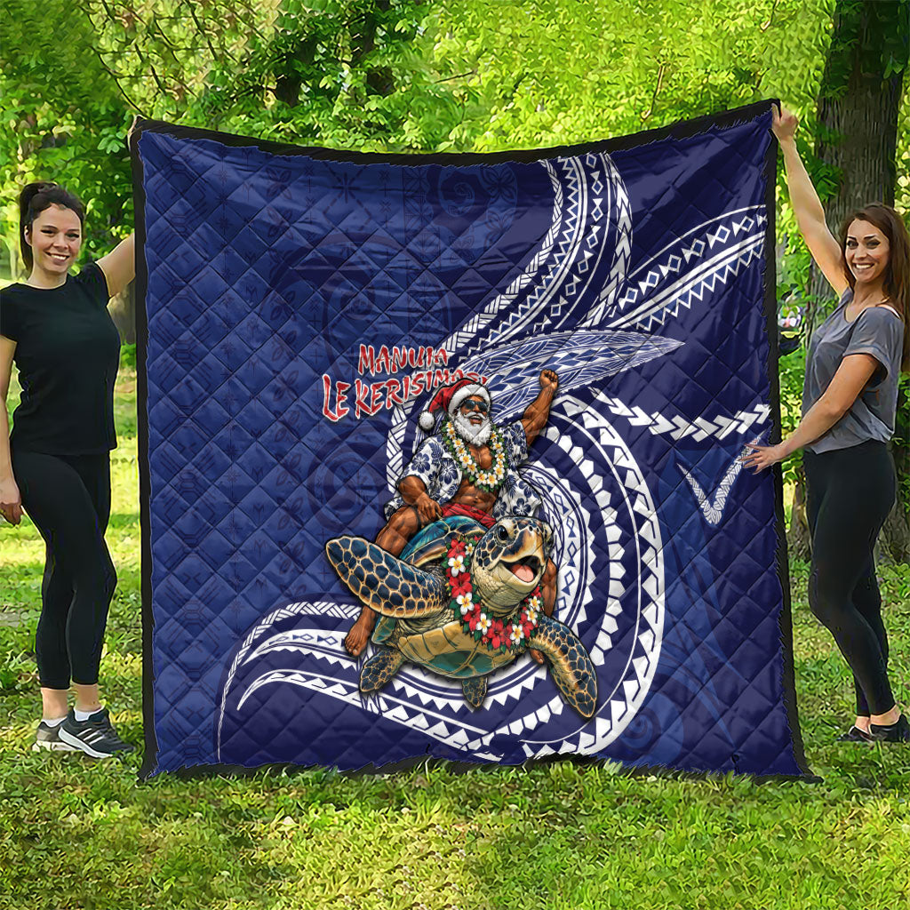 Samoa Christmas Quilt Santa Riding Sea Turtle DT05 - Polynesian Pride