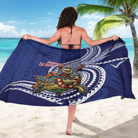 Samoa Christmas Sarong Santa Riding Sea Turtle DT05 - Polynesian Pride