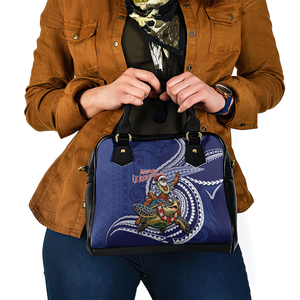 Samoa Christmas Shoulder Handbag Santa Riding Sea Turtle DT05 - Polynesian Pride