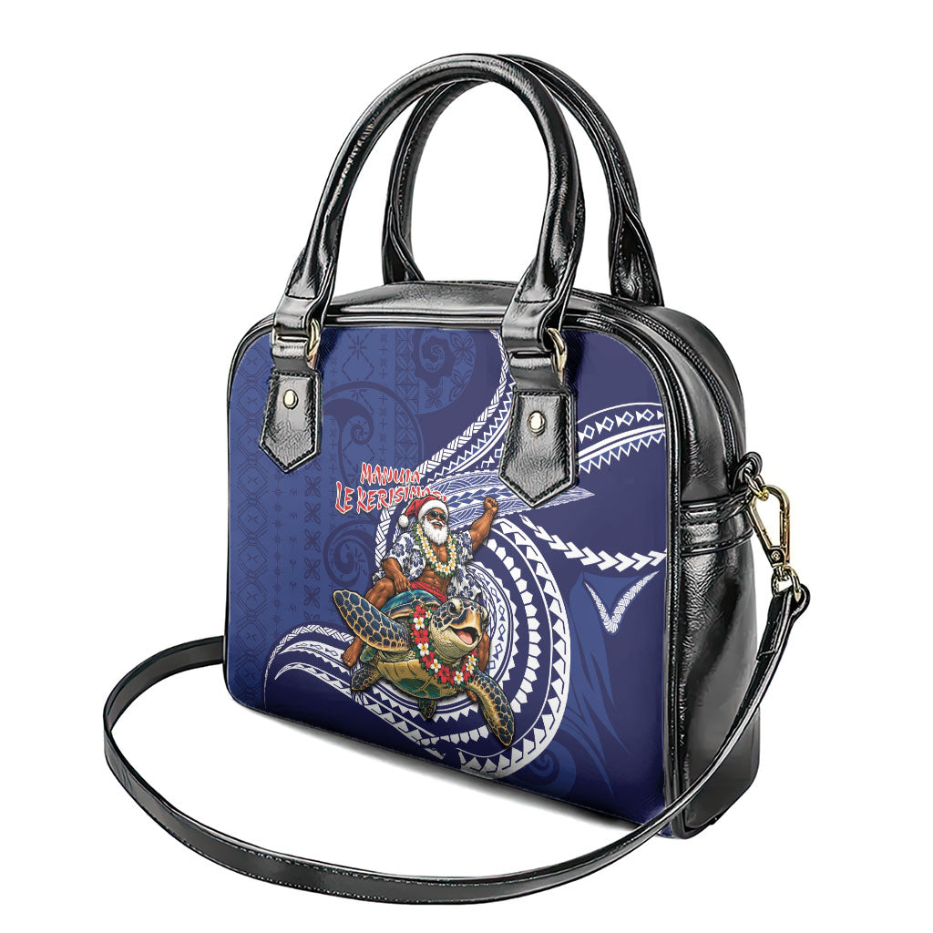 Samoa Christmas Shoulder Handbag Santa Riding Sea Turtle DT05 - Polynesian Pride