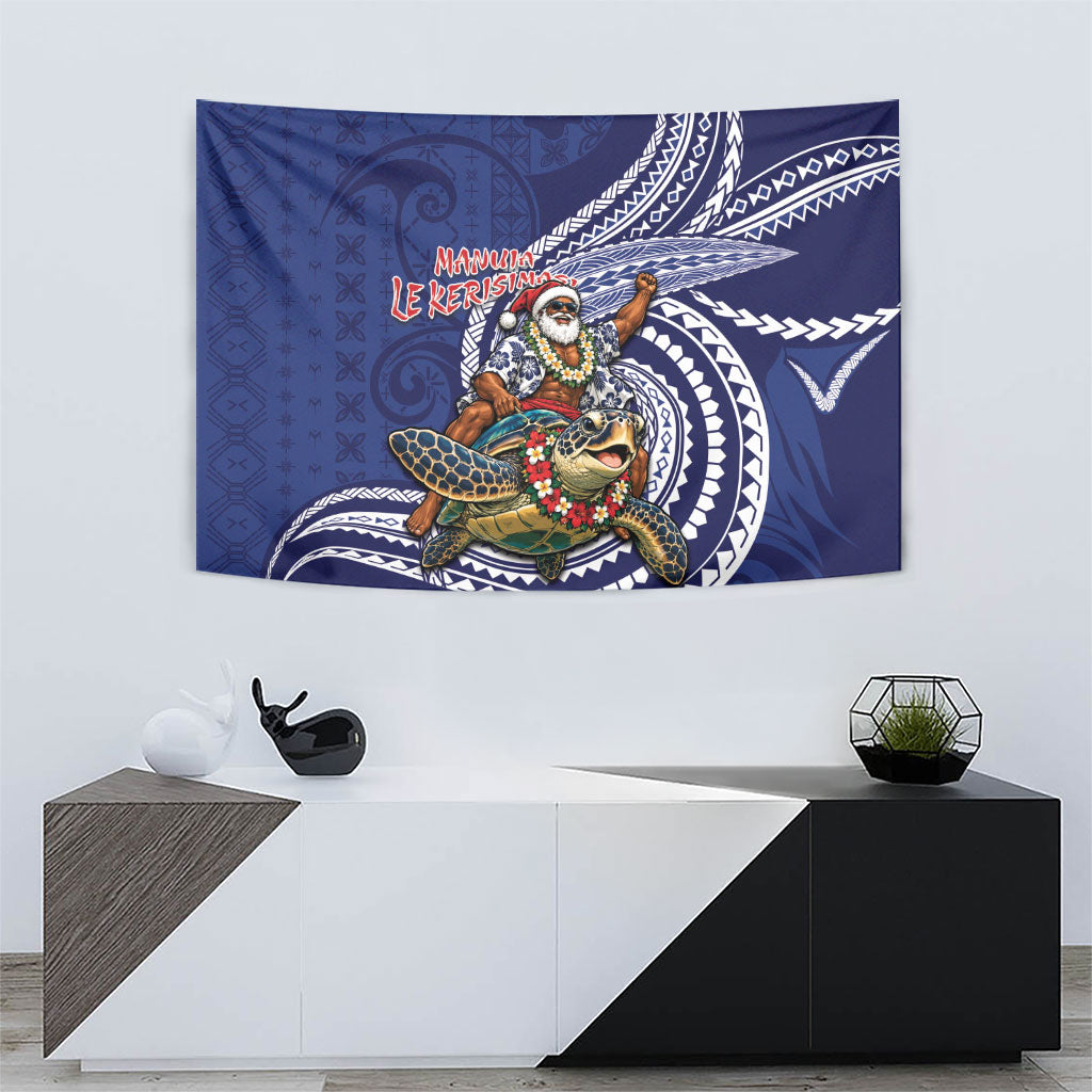Samoa Christmas Tapestry Santa Riding Sea Turtle DT05 - Polynesian Pride