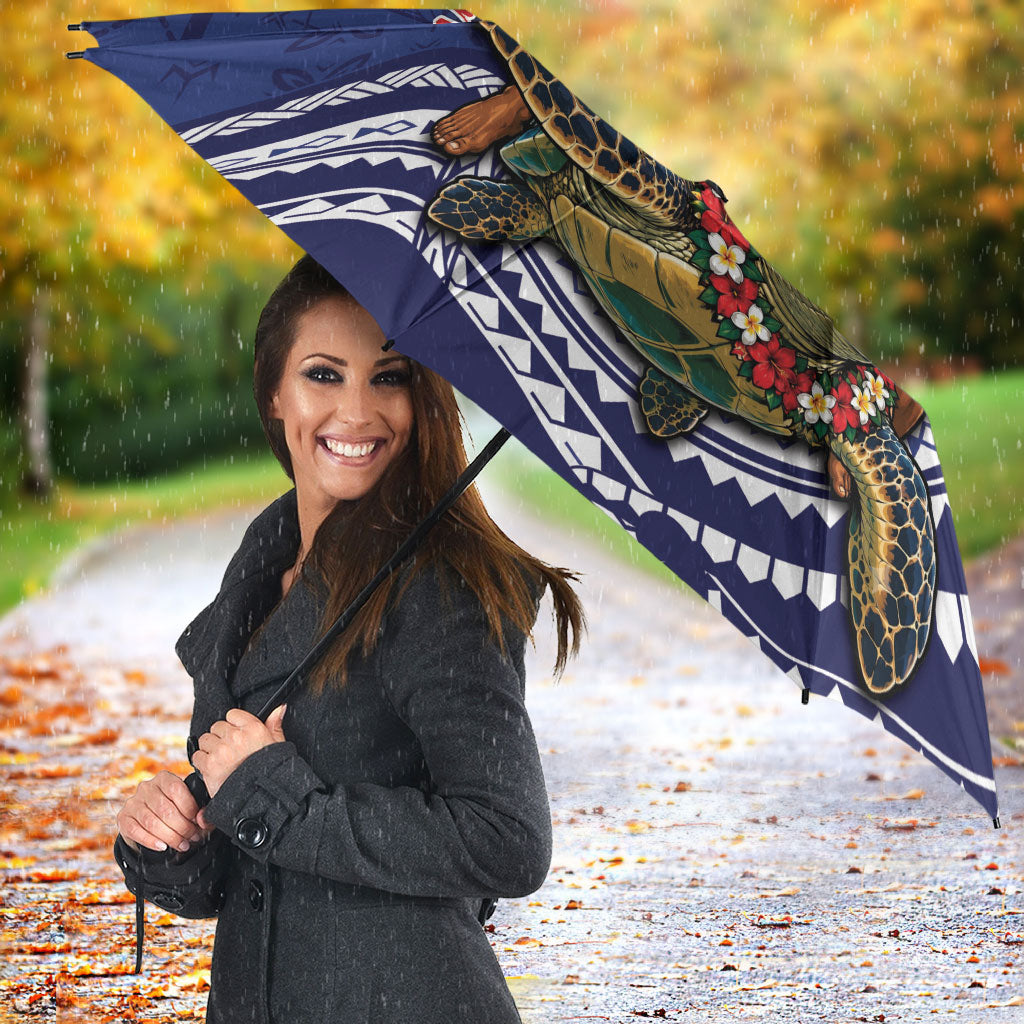 Samoa Christmas Umbrella Santa Riding Sea Turtle DT05 - Polynesian Pride