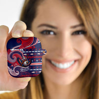 American Samoa Christmas AirPods Case Santa Riding Bald Eagle DT05 - Polynesian Pride