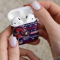 American Samoa Christmas AirPods Case Santa Riding Bald Eagle DT05 - Polynesian Pride