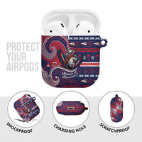 American Samoa Christmas AirPods Case Santa Riding Bald Eagle DT05 - Polynesian Pride