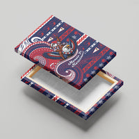 American Samoa Christmas Canvas Wall Art Santa Riding Bald Eagle DT05 - Polynesian Pride