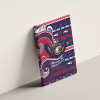 American Samoa Christmas Canvas Wall Art Santa Riding Bald Eagle DT05 - Polynesian Pride