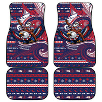 American Samoa Christmas Car Mats Santa Riding Bald Eagle DT05 - Polynesian Pride