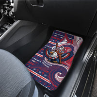 American Samoa Christmas Car Mats Santa Riding Bald Eagle DT05 - Polynesian Pride