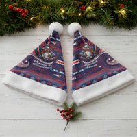 American Samoa Christmas Santa Hat Santa Riding Bald Eagle DT05 - Polynesian Pride