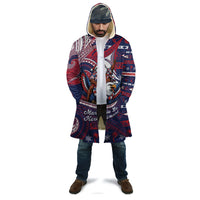 American Samoa Christmas Cloak Santa Riding Bald Eagle DT05 - Polynesian Pride