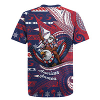 American Samoa Christmas Rugby Jersey Santa Riding Bald Eagle DT05 - Polynesian Pride