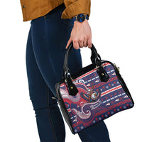 American Samoa Christmas Shoulder Handbag Santa Riding Bald Eagle DT05 - Polynesian Pride