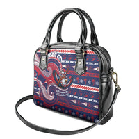 American Samoa Christmas Shoulder Handbag Santa Riding Bald Eagle DT05 - Polynesian Pride