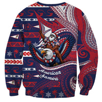 American Samoa Christmas Sweatshirt Santa Riding Bald Eagle DT05 - Polynesian Pride