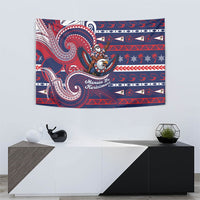American Samoa Christmas Tapestry Santa Riding Bald Eagle DT05 - Polynesian Pride
