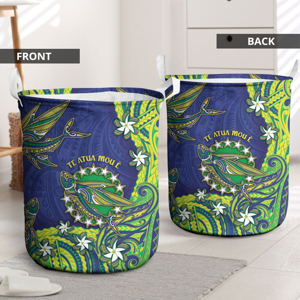 Cook Islands Language Week Laundry Basket Flying Fish 15 Stars Tribal Patterns