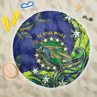 Cook Islands Language Week Beach Blanket Flying Fish 15 Stars Tribal Patterns