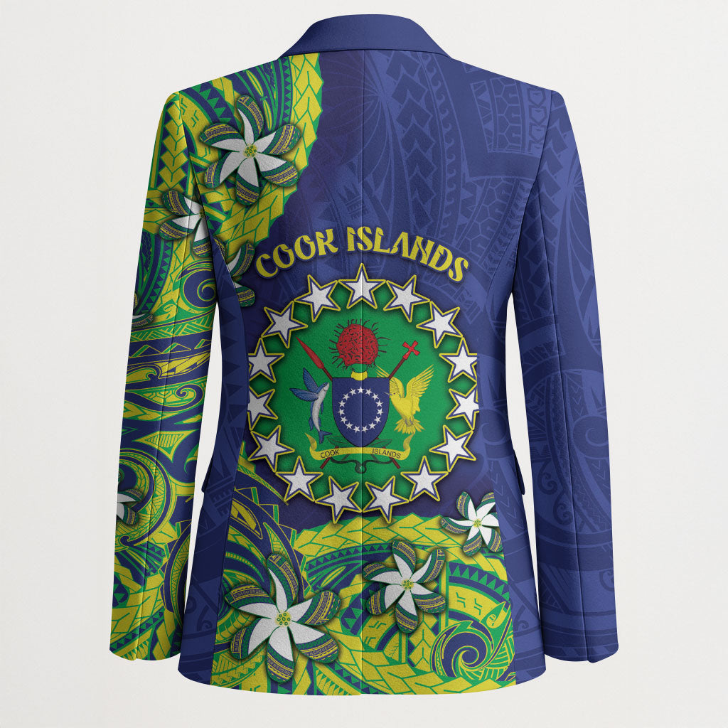 Cook Islands Language Week Blazer Flying Fish 15 Stars Tribal Patterns