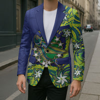Cook Islands Language Week Blazer Flying Fish 15 Stars Tribal Patterns