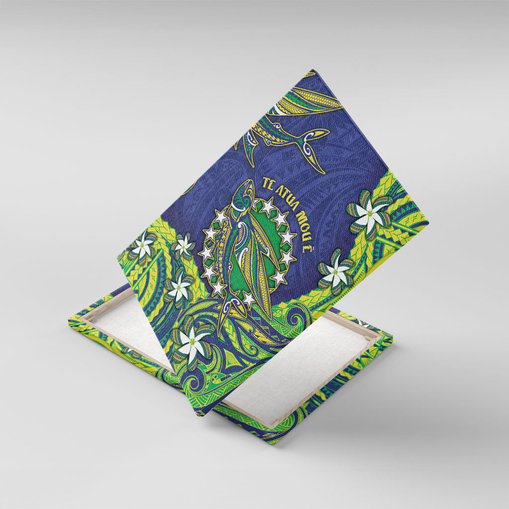 Cook Islands Language Week Canvas Wall Art Flying Fish 15 Stars Tribal Patterns