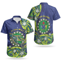 Cook Islands Language Week Couples Matching Mermaid Dress and Hawaiian Shirt Flying Fish 15 Stars Tribal Patterns