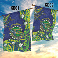 Cook Islands Language Week Garden Flag Flying Fish 15 Stars Tribal Patterns