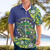 Cook Islands Language Week Hawaiian Shirt Flying Fish 15 Stars Tribal Patterns