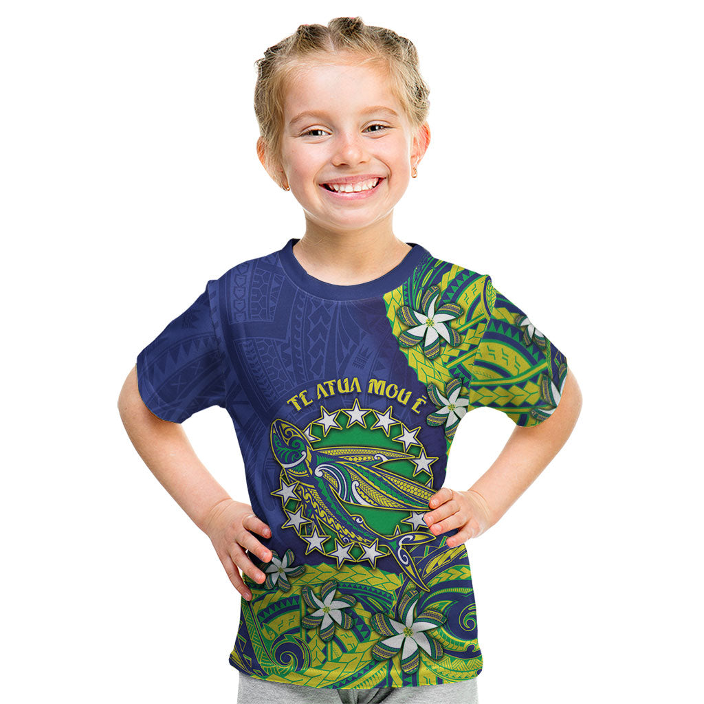 Cook Islands Language Week Kid T Shirt Flying Fish 15 Stars Tribal Patterns